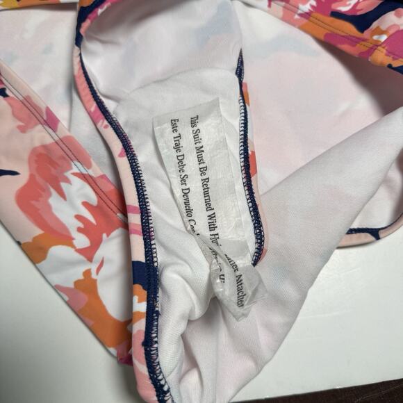 Kona Sol Swimsuit One-Piece Women’s Size 22 Floral Print Ruched Adjustable Strap - Picture 8 of 12